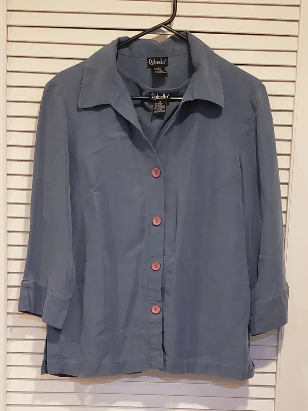 Rafaella Women's Slate Blue 2 piece blouse set size L/M